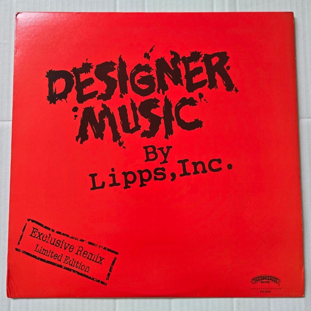 Lipps Inc Designer Music Vinyl 12 Single 1981 Casablanca NBD 20240 80s Disco